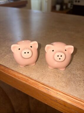 RARE Two’s company Pig Salt & Pepper shakers